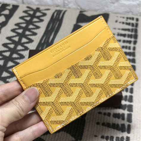 goyard mens wallet yellow